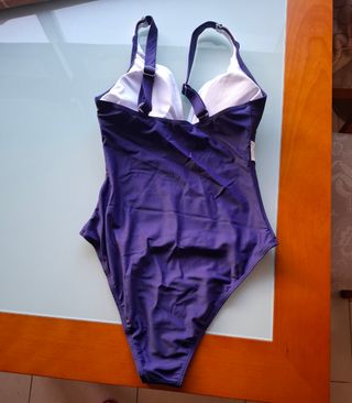 Bañador azul marino blanco - S
