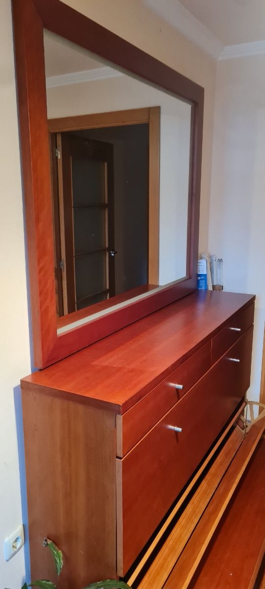 Zapatero con espejo - 2 cajones