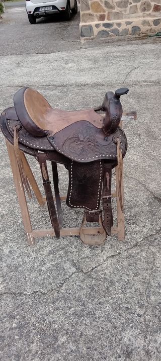 Silla montar cuero western