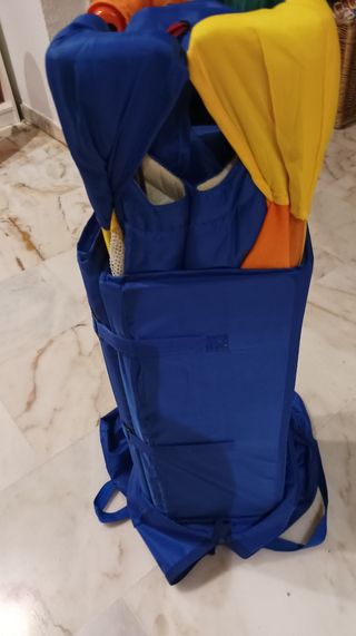 Cuna viaje portátil azul