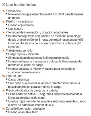 Linterna Wireless X-Lux Berner IP65 - LED