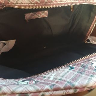 Mochila y Carteras Mujer Conjunto Rosa Cuadros Est