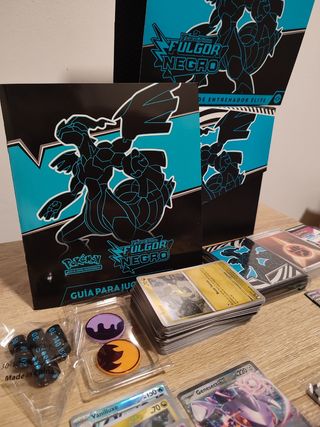 Lote ETB abierta Fulgor Negro pokemon jcc