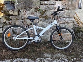 Bicicleta niña btwin 20" blanca