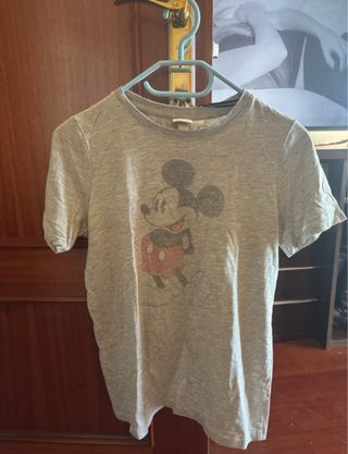 Camiseta Mickey Mouse Gris