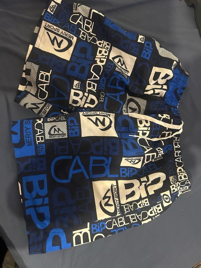 Bañador hombre azul y negro