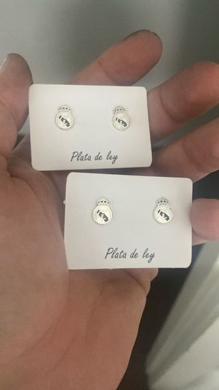 Pendientes Real Madrid Plata