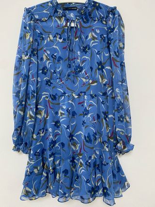 Vestido azul estampado floral