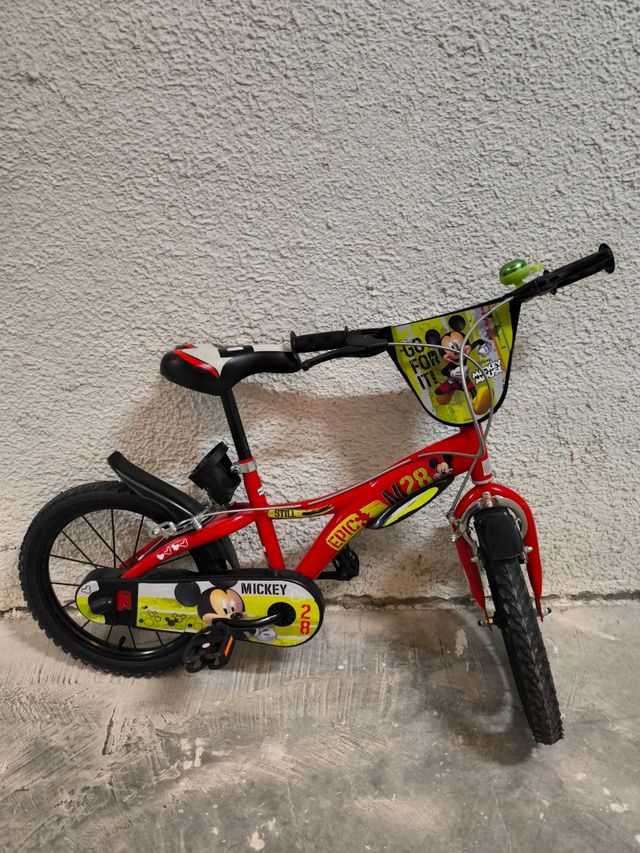 Bicicleta Infantil Mickey Mouse14" roja.Dino Bikes
