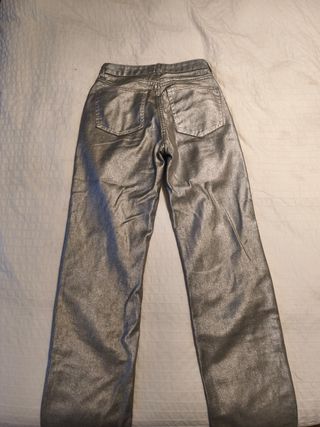 Pantalones plateados mujer XS
