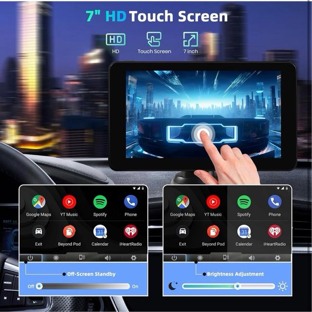 Pantalla Coche Carplay y Android Auto Inalámbrico