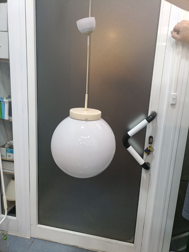 Lampara techo bola cristal vintage