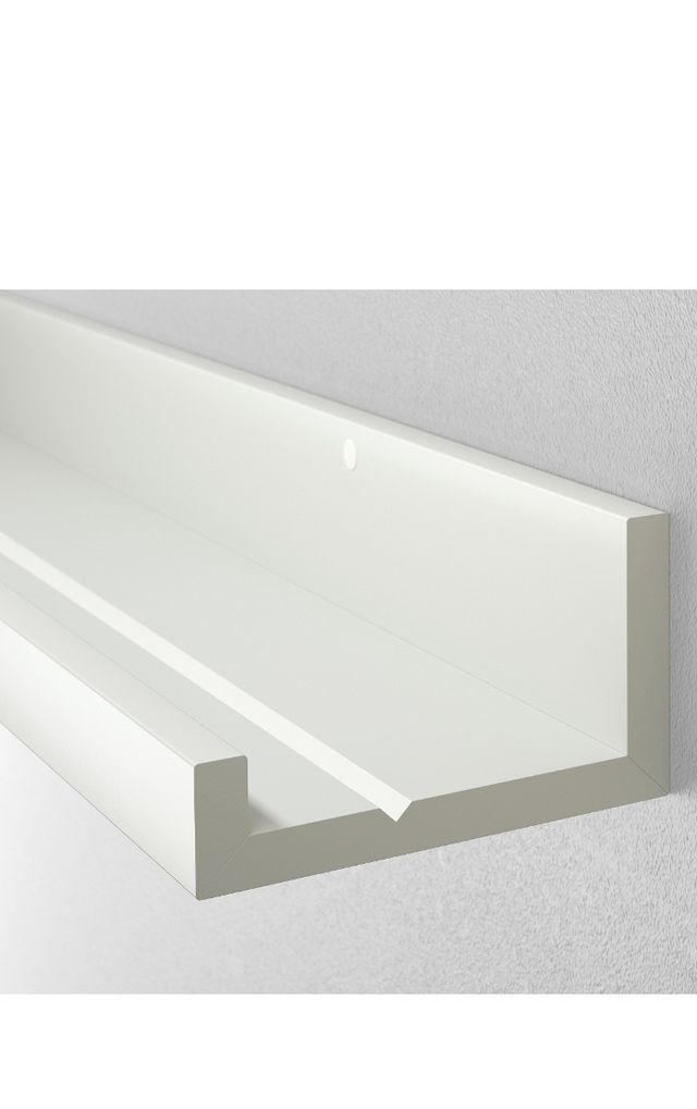 2 Estantes para cuadros, blanco, 115 cm