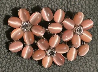 Spilla vintage fiori rosa