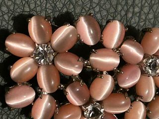 Spilla vintage fiori rosa