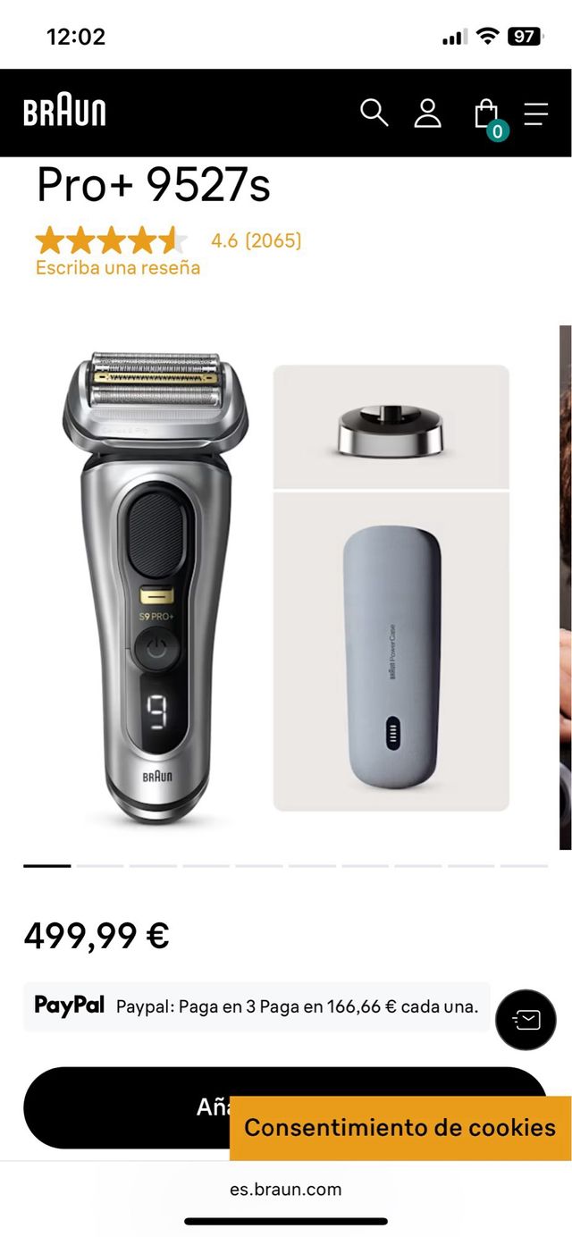 Afeitadora Braun s9 Pro+  nuevo valor sobre 4-500€
