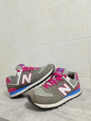 New Balance 574 - Sneakers Grigio Rosa