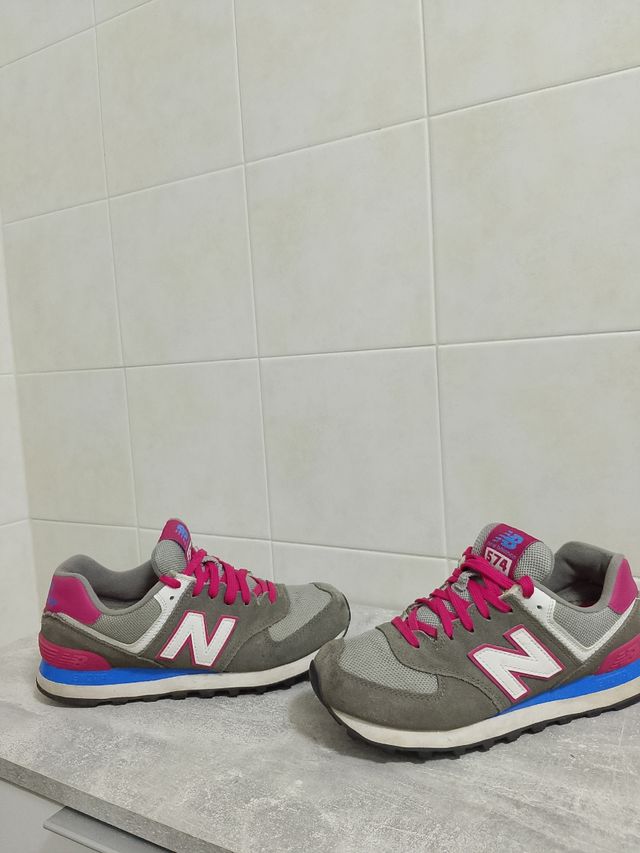 New Balance 574 - Sneakers Grigio Rosa