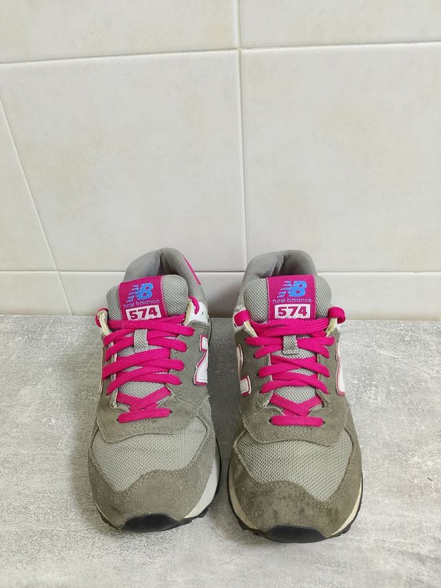 New Balance 574 - Sneakers Grigio Rosa