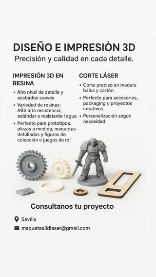 Impresión 3D y corte láser