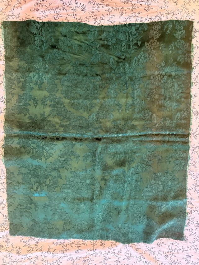 Tela Damasco Verde | 1 pieza de 65X80