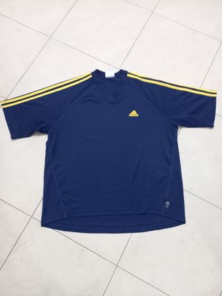 Maglietta Adidas V-Neck XL Blu/Giallo