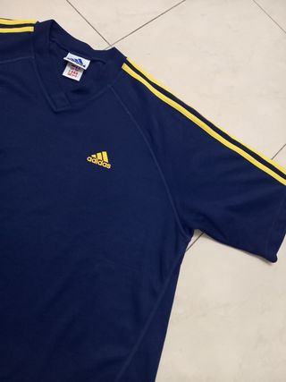 Maglietta Adidas V-Neck XL Blu/Giallo