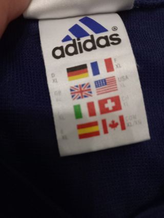 Maglietta Adidas V-Neck XL Blu/Giallo
