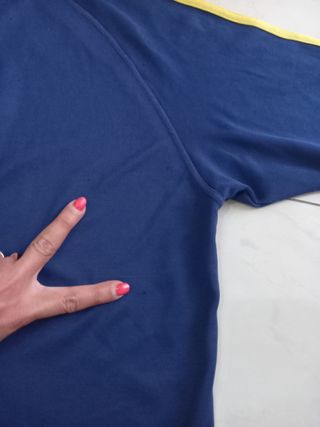 Maglietta Adidas V-Neck XL Blu/Giallo