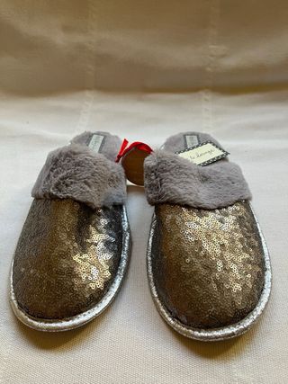 Zapatillas Encanto grises y plateadas