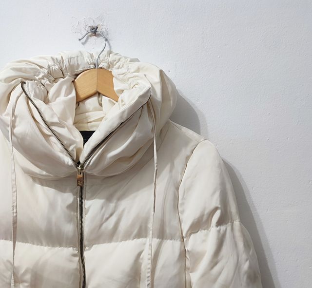 Abrigo acolchado blanco Zara mujer Talla XL