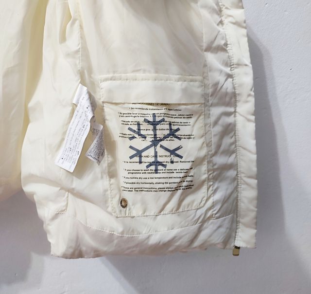 Abrigo acolchado blanco Zara mujer Talla XL