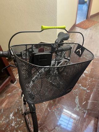 Bicicleta plegable WST ligera + cesta