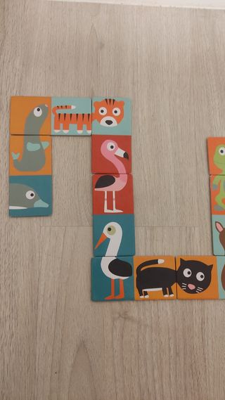Puzzle Domino Animales Djeco 28 piezas