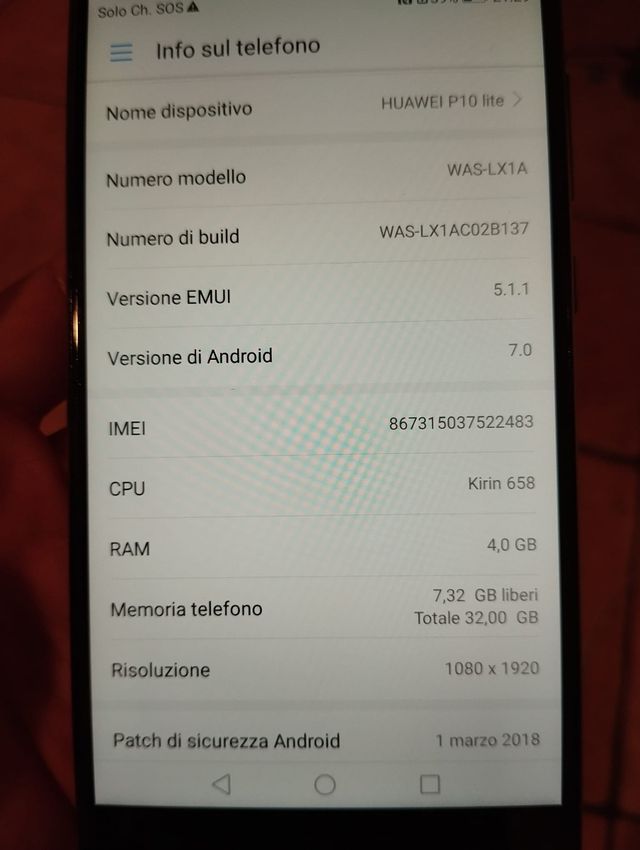 Huawei P10 lite nero