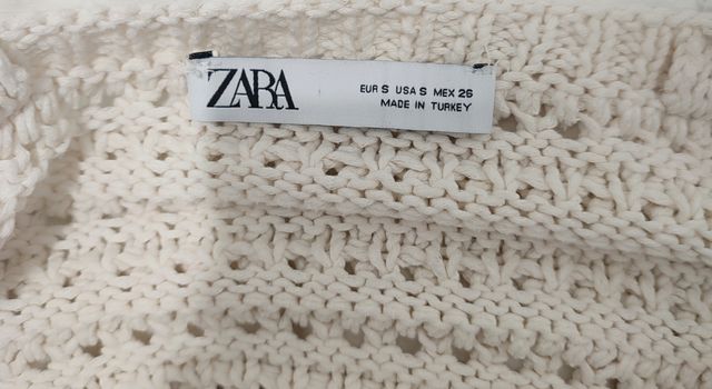 Top crema Zara mujer Talla S