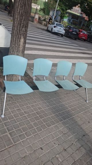 4Sillas de recepcion - turquesa