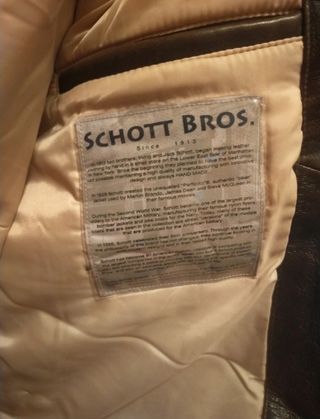 Cazadora Schott cuero marrón