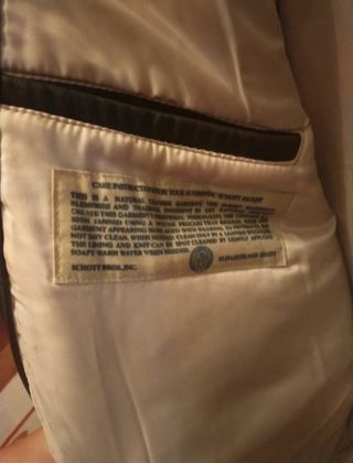 Cazadora Schott cuero marrón