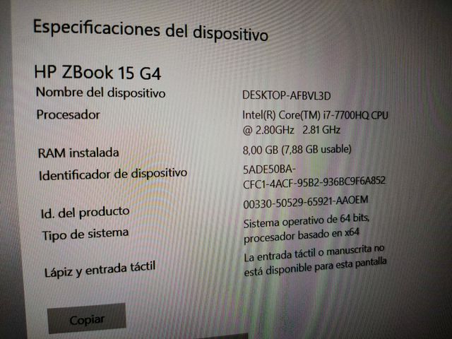 Portátil HP ZBook