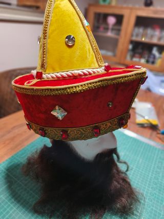 Gorro turbante de Rey Mago o paje real