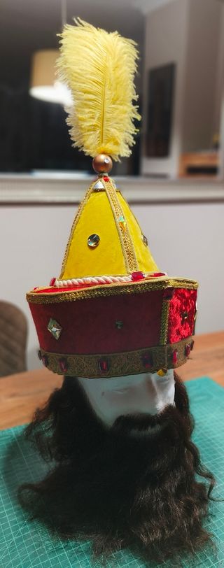 Gorro turbante de Rey Mago o paje real