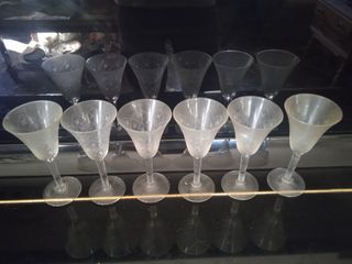 6 Copas Vino - Cristal Esmerilado