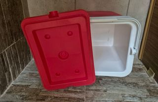 Nevera portátil roja
