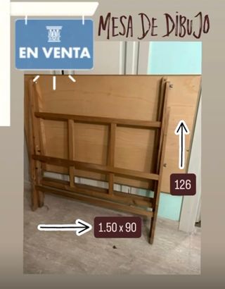 Mesa dibujo madera. Perfecto estado