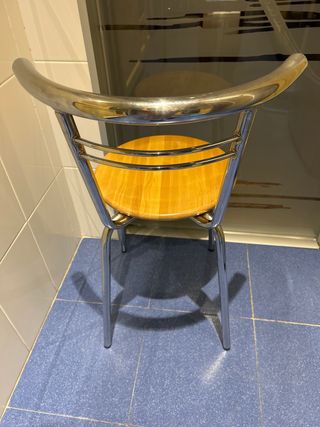 Dos sillas más taburete de cocina de metal mader