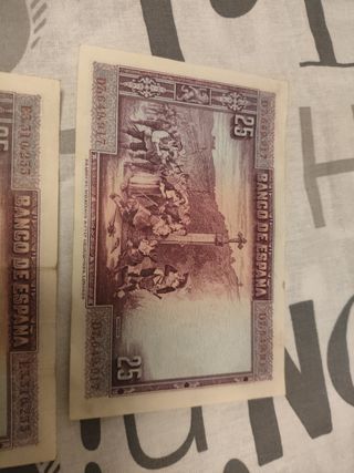 2 billetes 25 pesetas 1928
