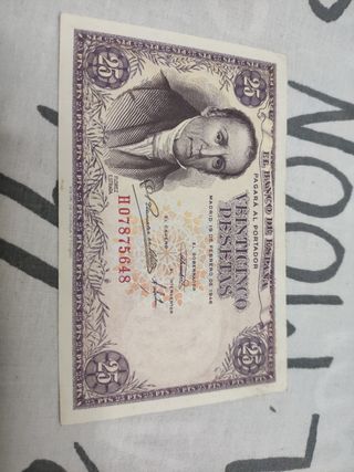 Billete 25 Pesetas 1946 sin circular 