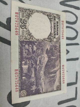 Billete 25 Pesetas 1946 sin circular 