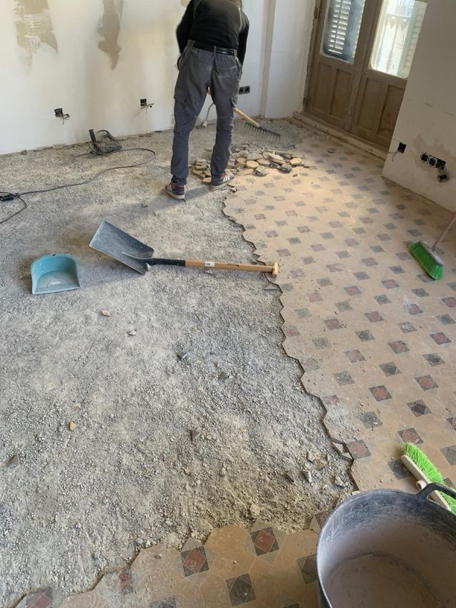 Suelo hidráulico antiguo antik historico (1880)